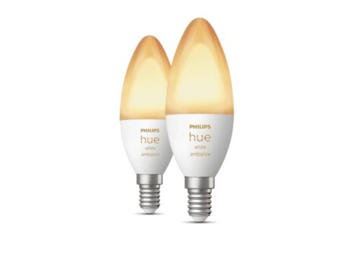 Išmaniųjų LED lempučių rinkinys Philips Hue šiltai balta E14 5,2W 2vnt. - 1