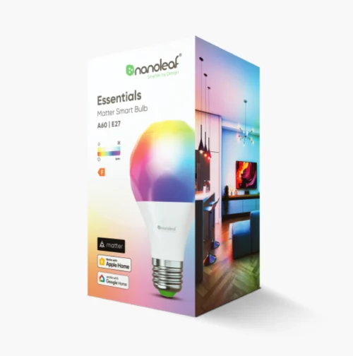 Išmanioji LED lemputė NanoLeaf Matter Thread spalvota E27 9W - 2