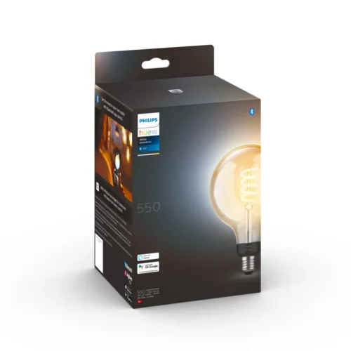 Išmanioji LED lemputė Philips Hue G125 šiltai balta E27 7W (vintažinė) - 4