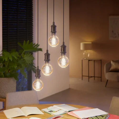 Išmanioji LED lemputė Philips Hue G93 Edison šiltai balta E27 7W (vintažinė) - 4