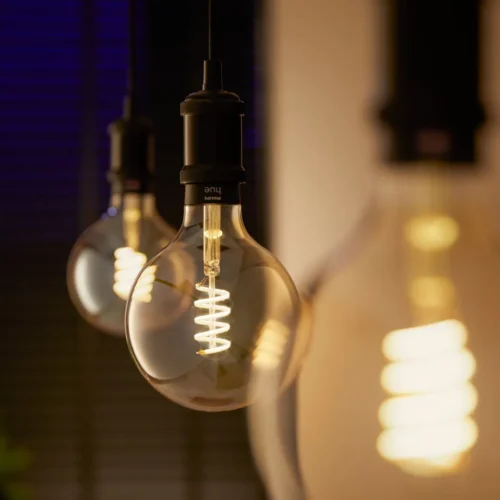 Išmanioji LED lemputė Philips Hue G125 šiltai balta E27 7W (vintažinė) - 6