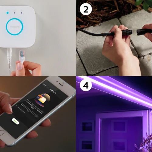 Išmanioji lauko LED juosta Philips Hue Lightstrip spalvota (2 m.) - 8