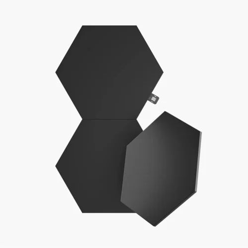 Išmaniojo sieninio LED šviestuvo ilginimas Nanoleaf Shapes Black Hexagon spalvota 3vnt. - 1