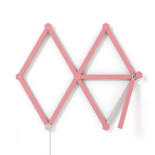 Išmaniojo sieninio LED šviestuvo rinkinys Nanoleaf Lines 60 Skin Pink spalvota 9vnt. - 1