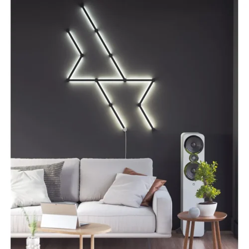 Išmaniojo sieninio LED šviestuvo rinkinys Nanoleaf Lines 60 Skin spalvota 9vnt. - 3