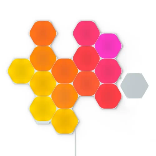 Išmaniojo sieninio LED šviestuvo rinkinys Nanoleaf Shapes Hexagons spalvota 15vnt. - 1