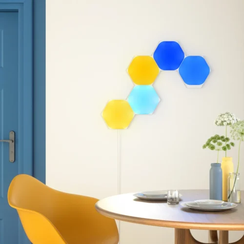 Išmaniojo sieninio LED šviestuvo rinkinys Nanoleaf Shapes Hexagons spalvota 9vnt. - 4