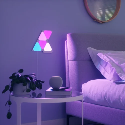 Išmaniojo sieninio LED šviestuvo rinkinys Nanoleaf Shapes Triangles spalvota 15vnt. - 4