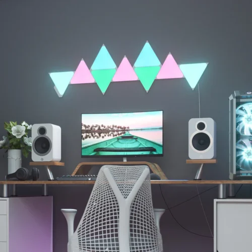 Išmaniojo sieninio LED šviestuvo rinkinys Nanoleaf Shapes Triangles spalvota 9vnt. - 3