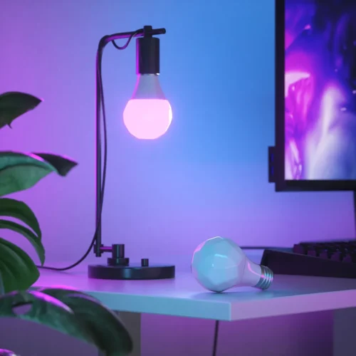 Išmaniųjų LED lempučių rinkinys NanoLeaf Matter spalvota E27 9W 3vnt. - 3