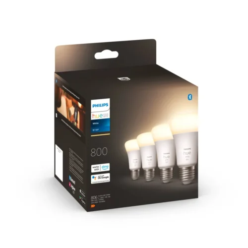 Išmaniųjų LED lempučių rinkinys Philips Hue balta E27 9W 4vnt. - 3