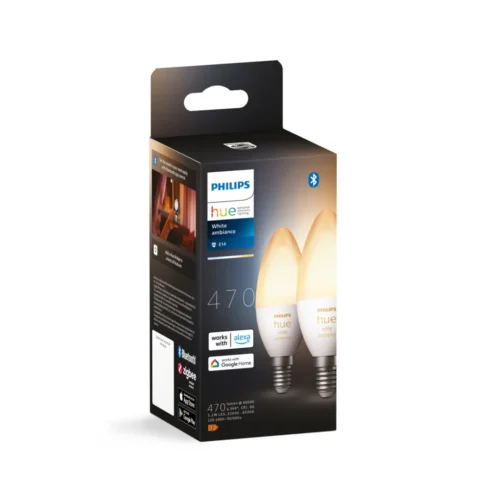 Išmaniųjų LED lempučių rinkinys Philips Hue šiltai balta E14 5,2W 2vnt. - 3