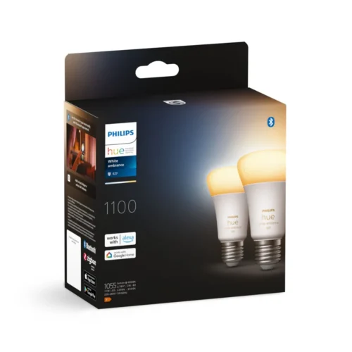 Išmaniųjų LED lempučių rinkinys Philips Hue šiltai balta E27 11W 2vnt. - 3