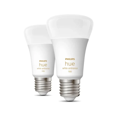 Išmaniųjų LED lempučių rinkinys Philips Hue šiltai balta E27 11W 2vnt. - 2