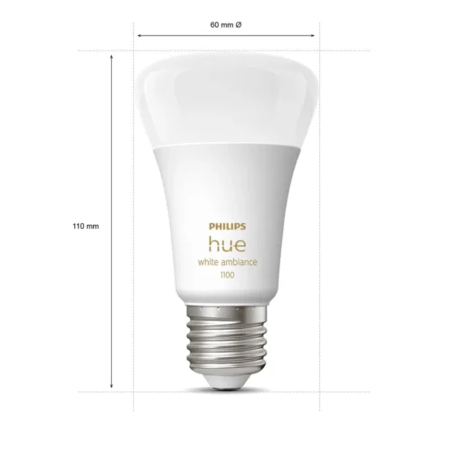 Išmaniųjų LED lempučių rinkinys Philips Hue šiltai balta E27 11W 3vnt. + jungiklis + centralė - 8