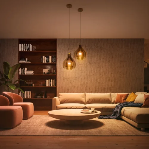 Išmaniųjų LED lempučių rinkinys Philips Hue šiltai balta E27 11W 3vnt. + jungiklis + centralė - 6