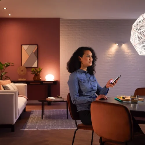 Išmaniųjų LED lempučių rinkinys Philips Hue šiltai balta E27 9,5W 3vnt. + jungiklis + centralė - 8