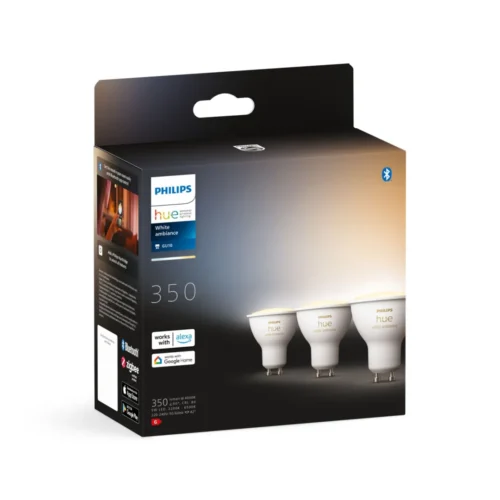 Išmaniųjų LED lempučių rinkinys Philips Hue šiltai balta GU10 5W 3vnt. - 2