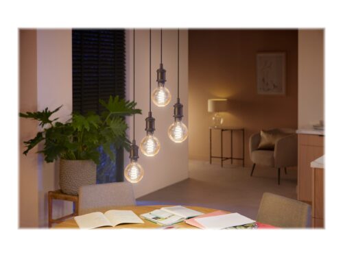 Išmanioji LED lemputė Philips Hue G93 Edison šiltai balta E27 7W (vintažinė) - 11