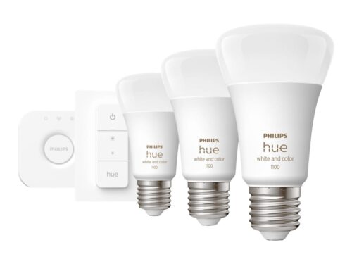 Išmaniųjų LED lempučių rinkinys Philips Hue spalvota E27 11W 3vnt. + jungiklis + centralė - 8