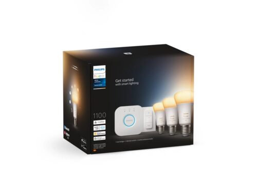 Išmaniųjų LED lempučių rinkinys Philips Hue šiltai balta E27 11W 3vnt. + jungiklis + centralė - 4