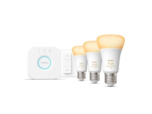 Išmaniųjų LED lempučių rinkinys Philips Hue šiltai balta E27 11W 3vnt. + jungiklis + centralė - 5