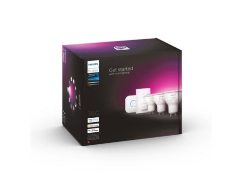 Išmaniųjų LED lempučių rinkinys Philips Hue spalvota GU10 5,7W 3vnt. + jungiklis + centralė - 4