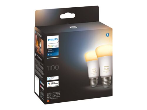 Išmaniųjų LED lempučių rinkinys Philips Hue šiltai balta E27 11W 2vnt. - 11