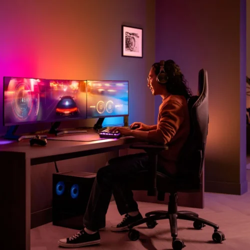 Išmaniosios LED juostos rinkinys Philips Hue Play spalvota 20W (trims 24-27″ ekranams) - 8