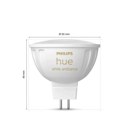 Išmaniųjų LED lempučių rinkinys Philips Hue šiltai balta MR16 5,1W 2vnt. - 8