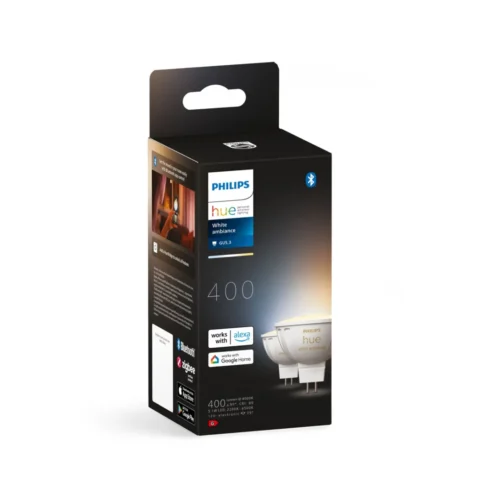 Išmaniųjų LED lempučių rinkinys Philips Hue šiltai balta MR16 5,1W 2vnt. - 2