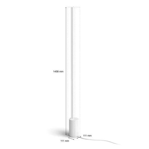 Išmanusis pastatomas LED šviestuvas Philips Hue Signe spalvota 29W (balta) - 8