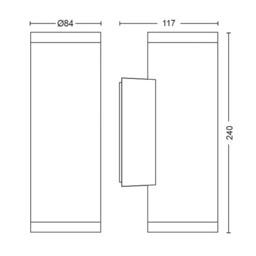 Išmanusis sieninis lauko šviestuvas Philips Hue Appear 8W (juodas) - 8