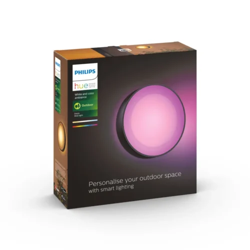 Išmanusis sieninis lauko šviestuvas Philips Hue Daylo spalvota 15W (juodas) - 3