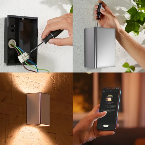 Išmanusis sieninis lauko šviestuvas Philips Hue Resonate spalvota 8W (nerūdijantis plienas) - 6