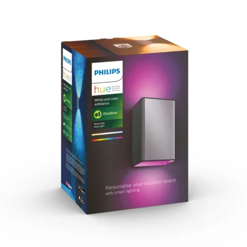 Išmanusis sieninis lauko šviestuvas Philips Hue Resonate spalvota 8W (nerūdijantis plienas) - 3