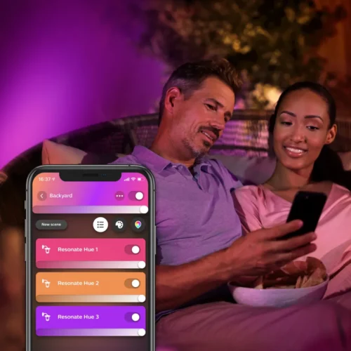 Išmanusis sieninis lauko šviestuvas Philips Hue Resonate spalvota 8W (nerūdijantis plienas) - 7