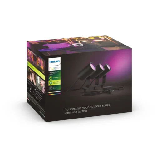 Išmanusis taškinis lauko šviestuvas Philips Hue Lily spalvota 24V 8W 3vnt. - 3